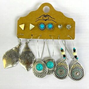 6 pairs of earrings